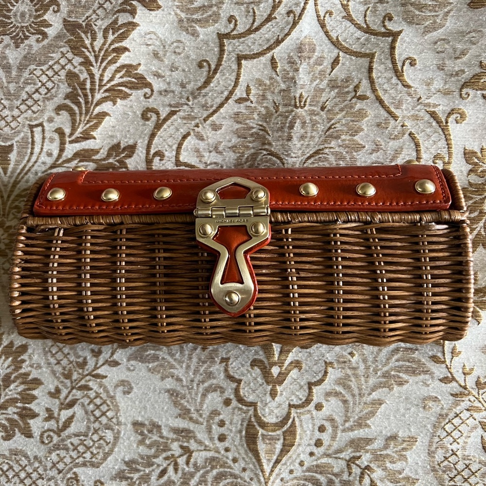 Michael Kors seagrass clutch